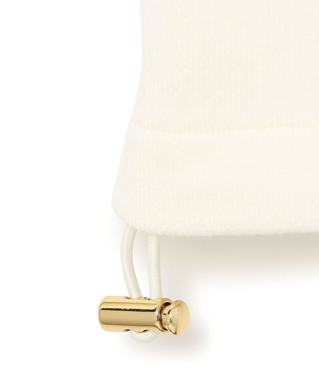 GRACE CONTINENTAL ロゴ刺繍ニットパーカー ホワイト