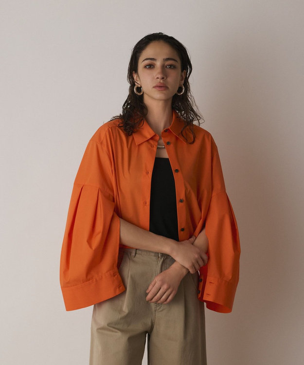 GRACE CONTINENTAL ビッグスリーブシャツ オレンジ