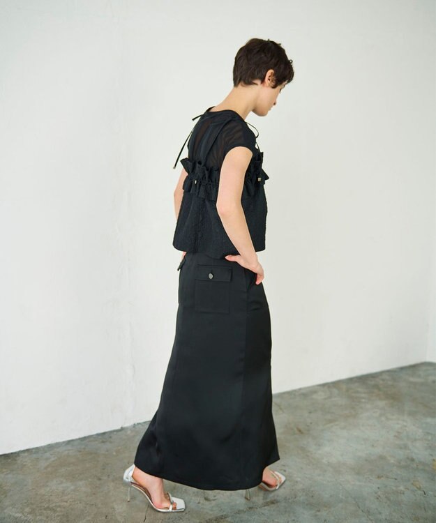 GRACE CONTINENTAL ビスチェチュールトップ ブラック