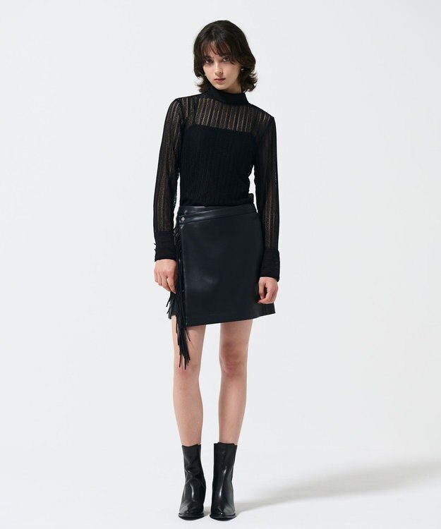 GRACE CONTINENTAL ストレッチレーストップ ブラック