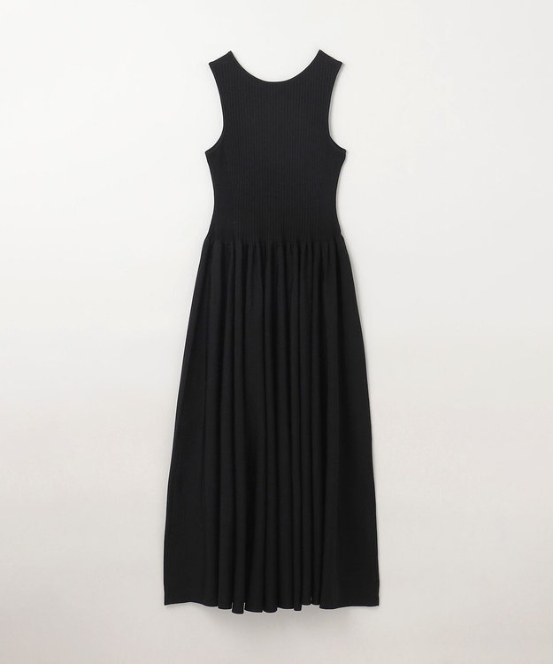 GRACE CONTINENTAL アメスリニットギャザーワンピース ブラック