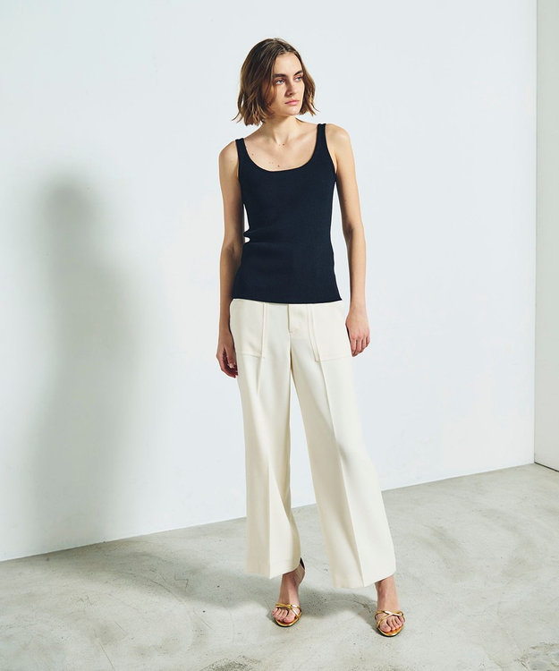 GRACE CONTINENTAL デコルテニットタンク ブラック