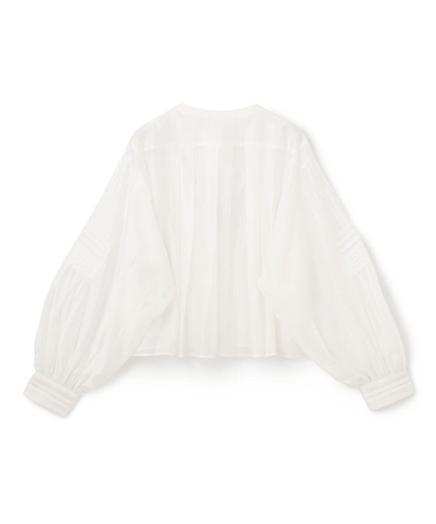 GRACE CONTINENTAL ピンタックショートブラウス ホワイト