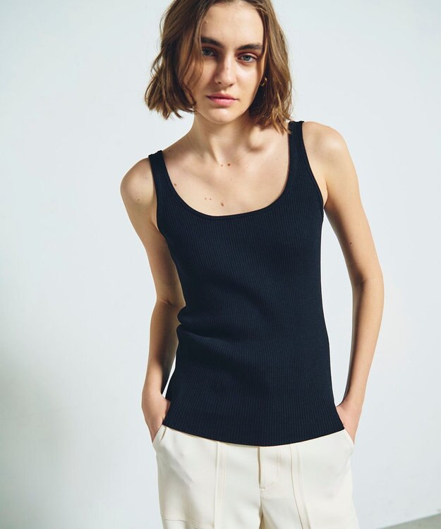 GRACE CONTINENTAL デコルテニットタンク ブラック