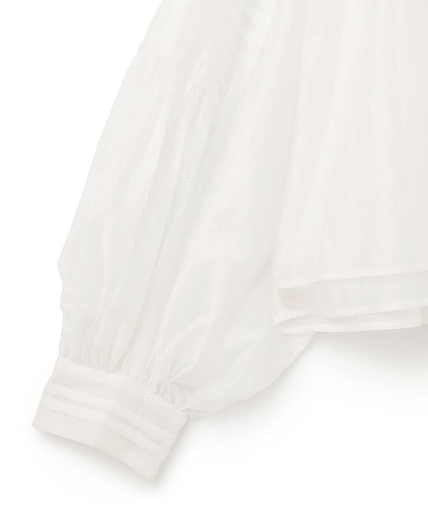 GRACE CONTINENTAL ピンタックショートブラウス ホワイト