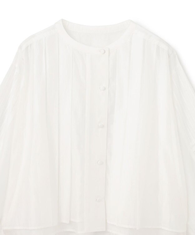 GRACE CONTINENTAL ピンタックショートブラウス ホワイト