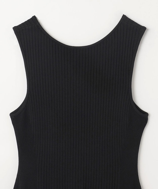 GRACE CONTINENTAL アメスリニットギャザーワンピース ブラック