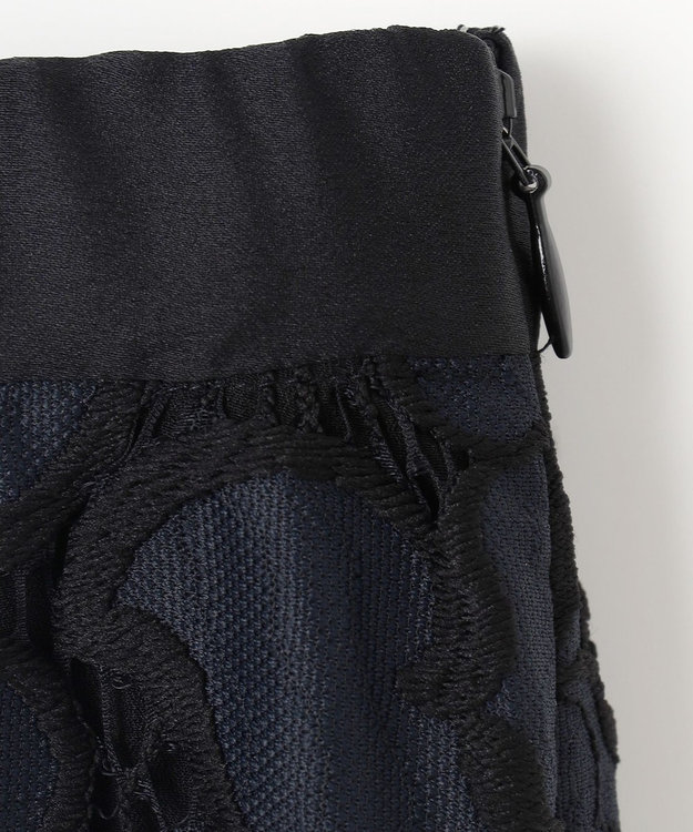GRACE CONTINENTAL ローズレーススカート ネイビー