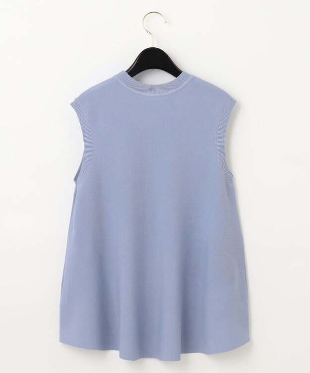 GRACE CONTINENTAL フラワーコードニットトップ ブルー