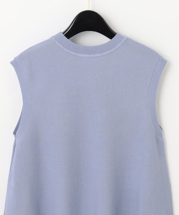 GRACE CONTINENTAL フラワーコードニットトップ ブルー