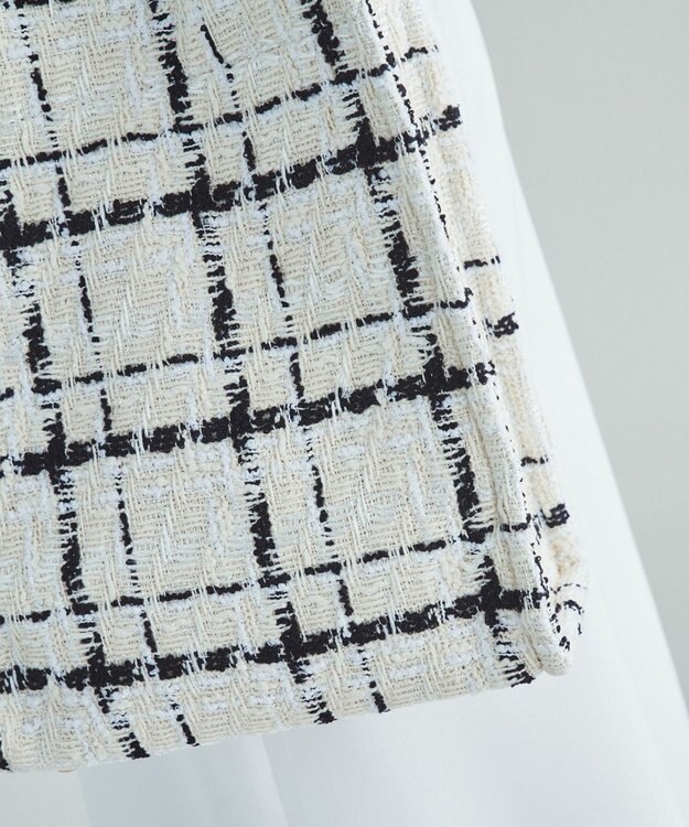 GRACE CONTINENTAL ツイードショルダーバッグ ホワイト