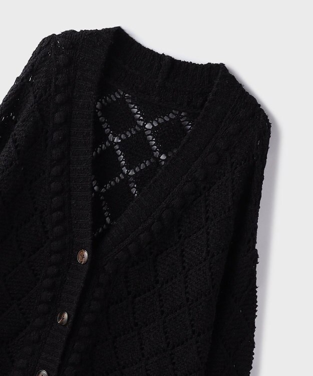 GRACE CONTINENTAL オーバーニットカーディガン ブラック