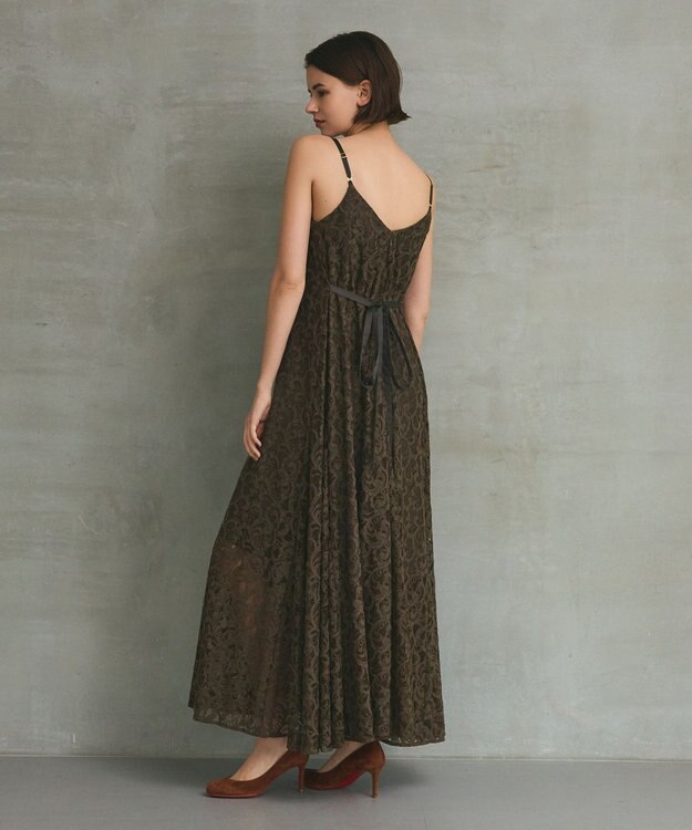 GRACE CONTINENTAL レースキャミドレス ブラウン