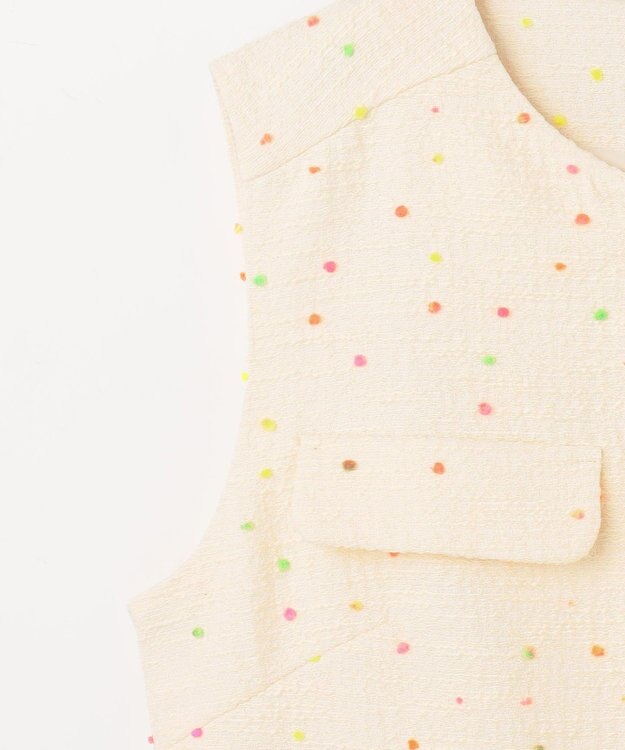 GRACE CONTINENTAL ネオンドットジャガードワンピース キナリ