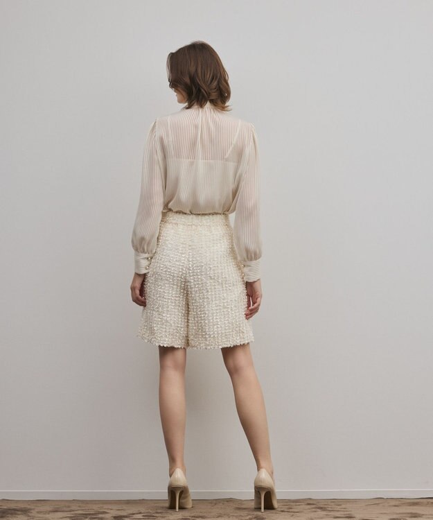 GRACE CONTINENTAL ストライプボウブラウス ベージュ