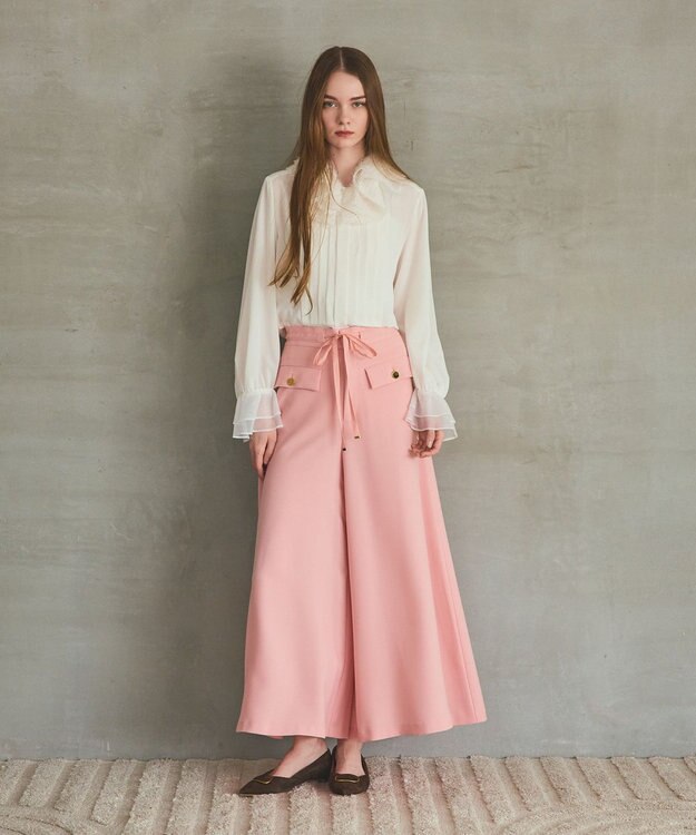 GRACE CONTINENTAL ワイドフレアパンツ ピンク