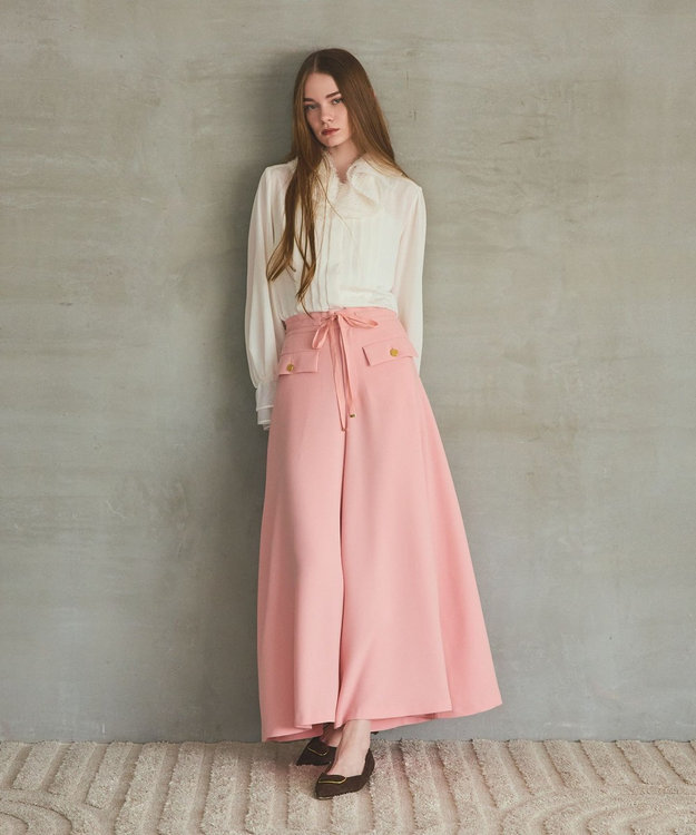 GRACE CONTINENTAL ワイドフレアパンツ ピンク