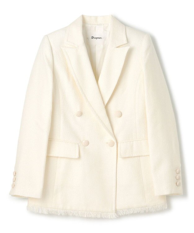 GRACE CONTINENTAL ツイードテーラージャケット ホワイト