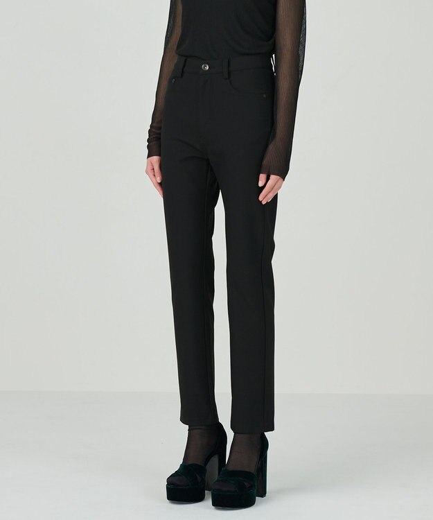 GRACE CONTINENTAL 裏起毛2WAYstスリムパンツ ブラック