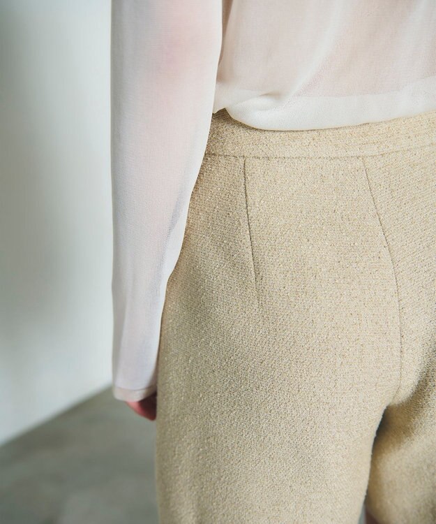 GRACE CONTINENTAL ツイードラップショートパンツ ベージュ