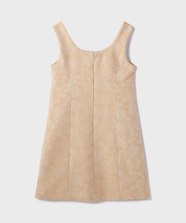 GRACE CONTINENTAL サラサジャガードミニワンピース ベージュ