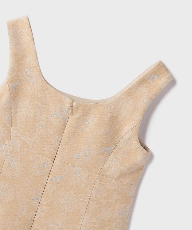 GRACE CONTINENTAL サラサジャガードミニワンピース ベージュ