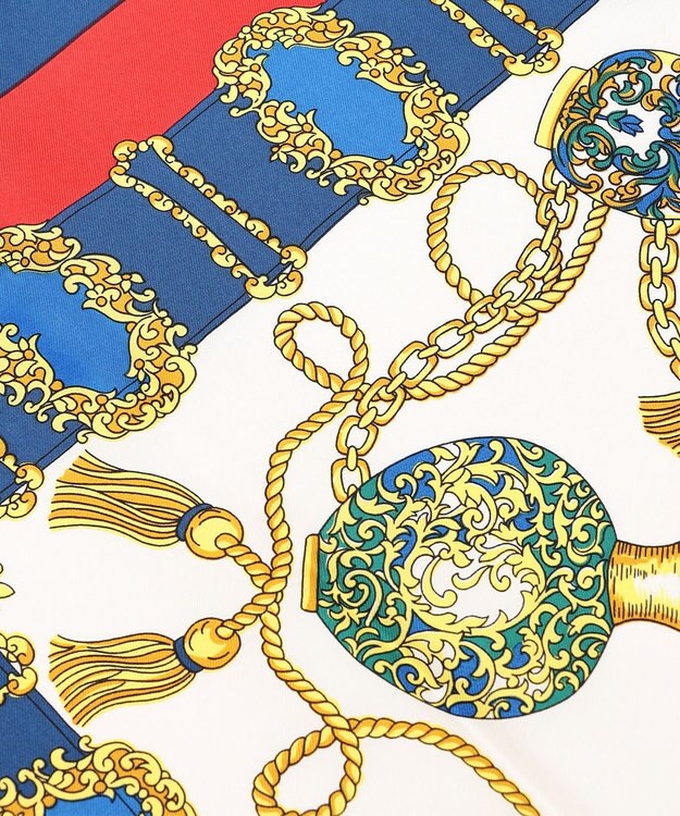 GRACE CONTINENTAL ヴィンテージモチーフスカーフ レッド