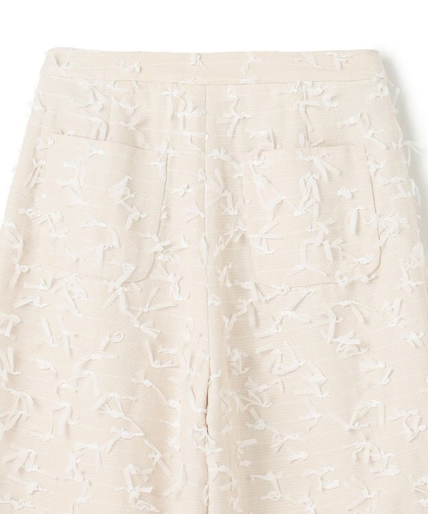 GRACE CONTINENTAL リボンヤーンフレアパンツ キナリ