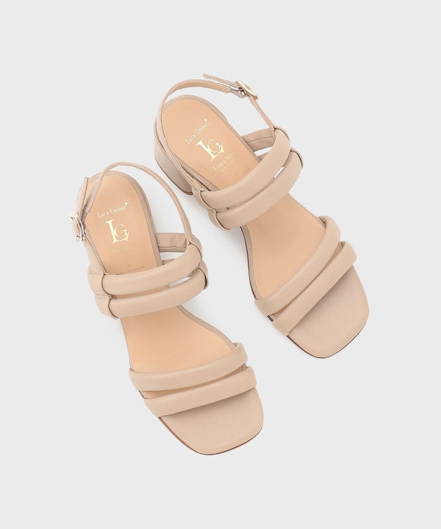 GRACE CONTINENTAL LUCA GROSSI ラインパフヒール ベージュ