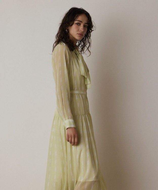 GRACE CONTINENTAL ハートストライプワンピース イエロー