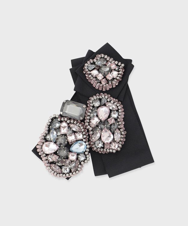 GRACE CONTINENTAL グログランブローチ ブラック