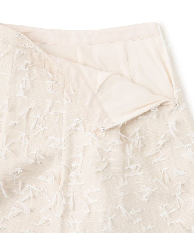 GRACE CONTINENTAL リボンヤーンフレアパンツ キナリ