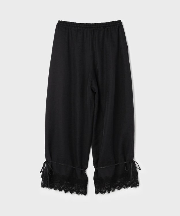 GRACE CONTINENTAL ドロストクロップドパンツ ブラック