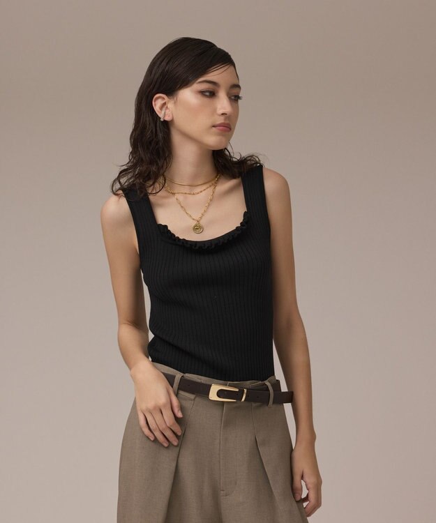 GRACE CONTINENTAL ボリュームバックルベルト ダークブラウン