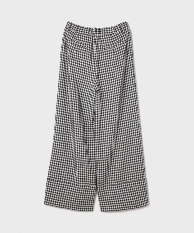GRACE CONTINENTAL ロールアップギンガムパンツ バイカラー