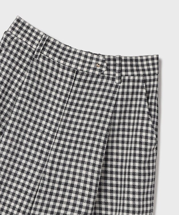GRACE CONTINENTAL ロールアップギンガムパンツ バイカラー