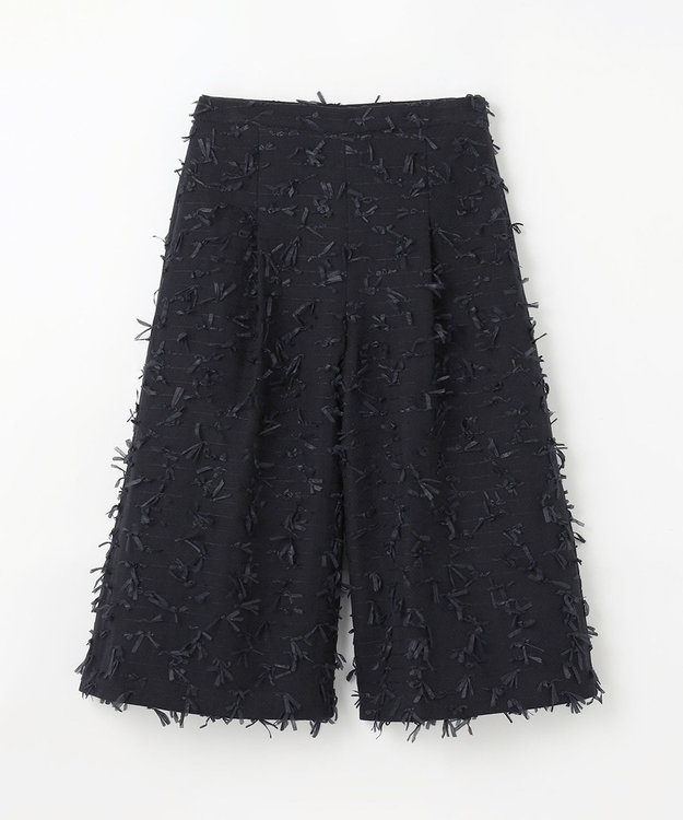 GRACE CONTINENTAL リボンヤーンフレアパンツ ブラック