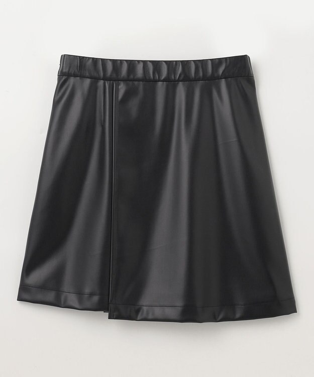 GRACE CONTINENTAL フェイクレザーミニスカート ブラック