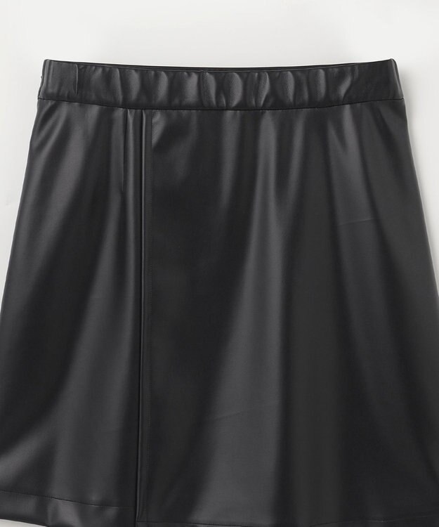 GRACE CONTINENTAL フェイクレザーミニスカート ブラック