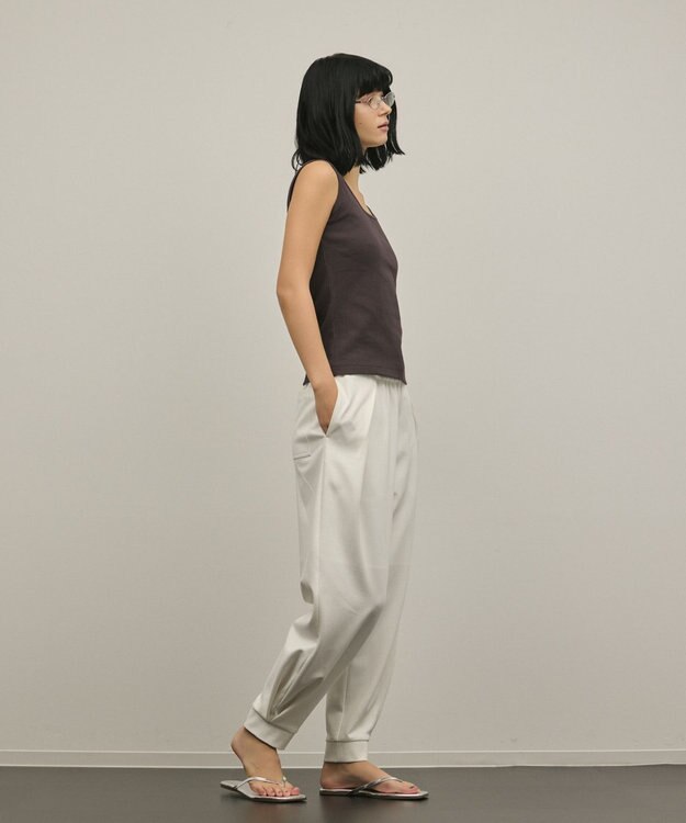 GRACE CONTINENTAL ポンチイージーパンツ ホワイト