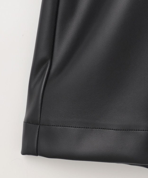 GRACE CONTINENTAL フェイクレザーミニスカート ブラック