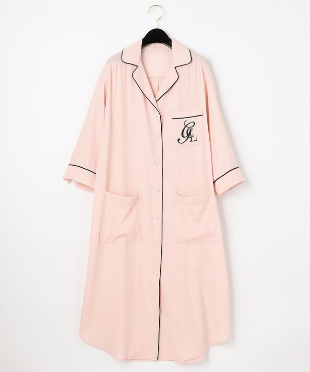 GRACE CONTINENTAL 【LIFE STYLE WEAR】パイピングシャツワンピース ピンク