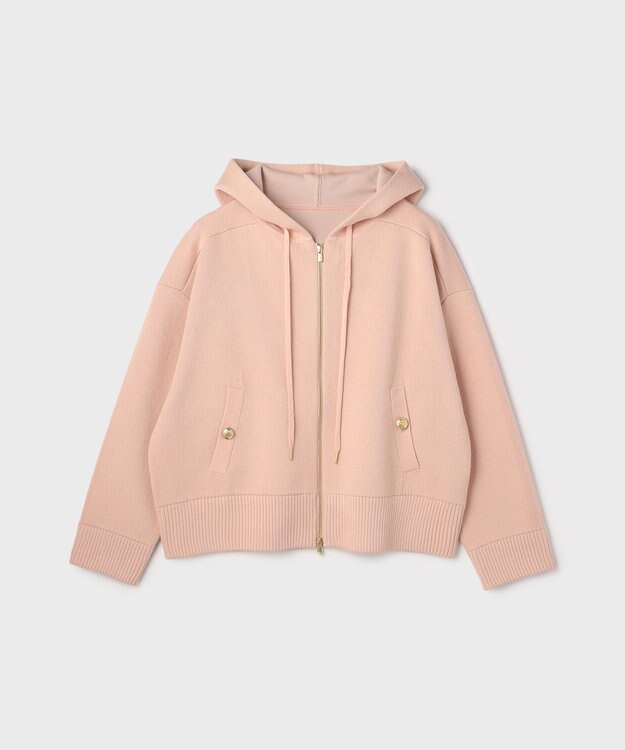 GRACE CONTINENTAL フォルムニットパーカー ピンク