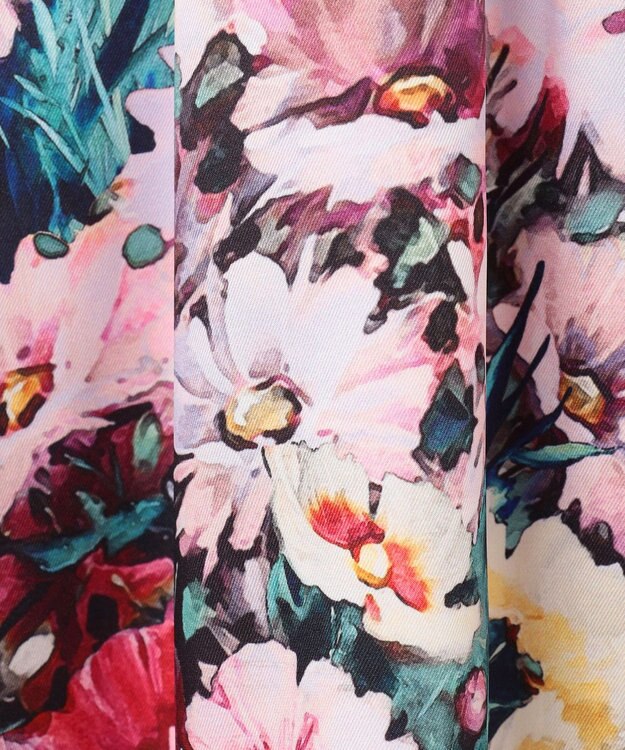 GRACE CONTINENTAL グラデフラワープリントスカート ピンク