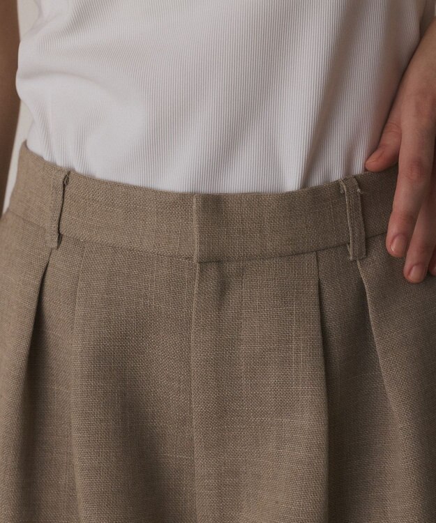 GRACE CONTINENTAL リネンライクショートパンツ ベージュ