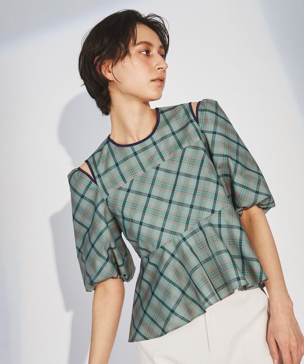GRACE CONTINENTAL シアーパフトップ グリーン
