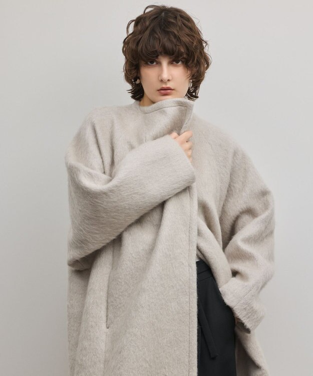 GRACE CONTINENTAL シャギードルマンコート グレー