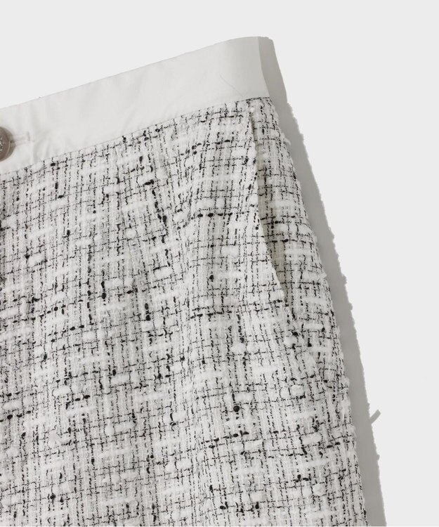 GRACE CONTINENTAL ツイードイージーパンツ ホワイト