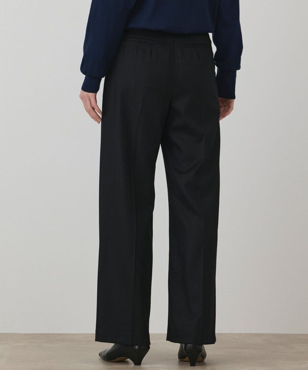 GRACE CONTINENTAL ウールタックワイドパンツ ブラック