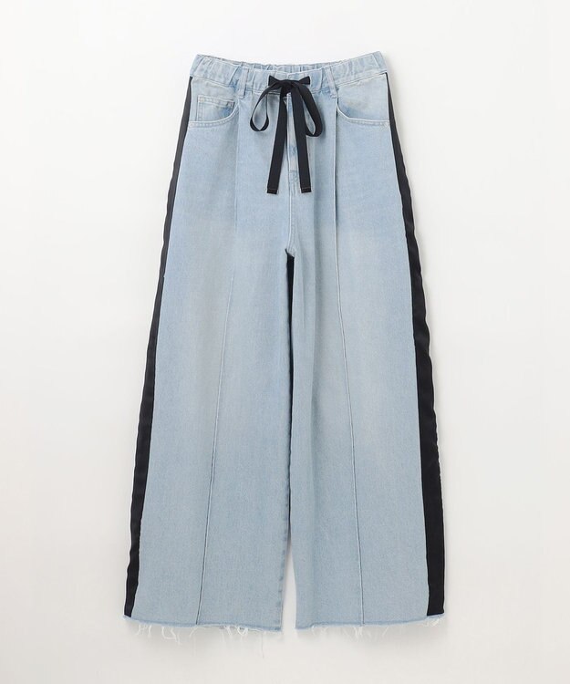 GRACE CONTINENTAL デニムワイドイージーパンツ サックス